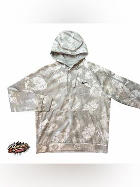 Nike Therma-FIT All-Over Print Gray White Camo Men’s Hoodie